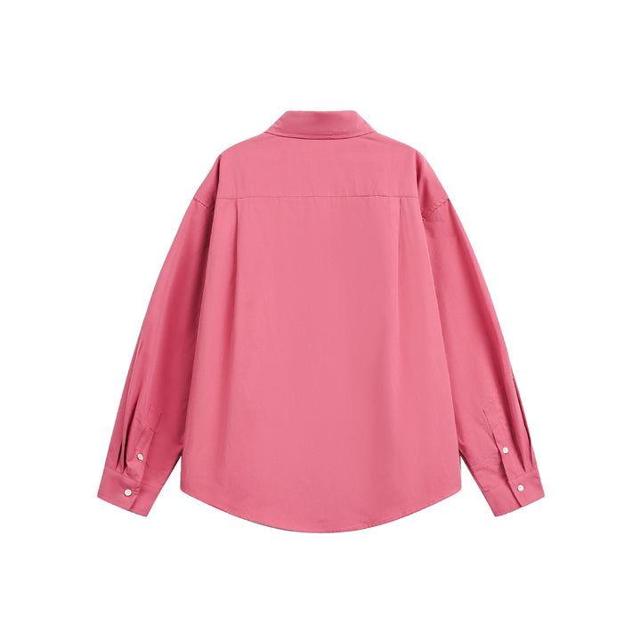 Men's Wide Oversized Cotton Shirt with Concealed Button Placket and Chest Pocket Mune Fashion