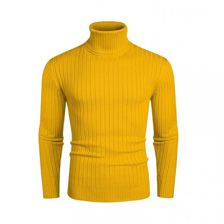 Men's ribbed fine-knit turtleneck sweater Slim Fit Mune Fashion