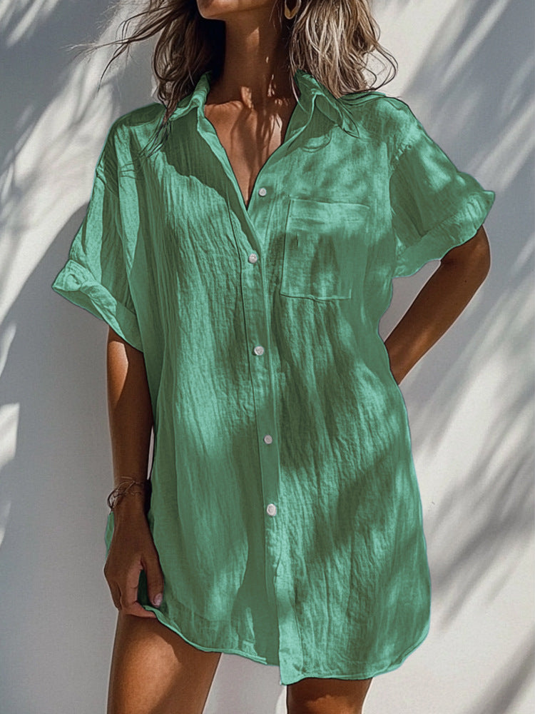 Ladies light and airy short-sleeve blouse Mune Fashion
