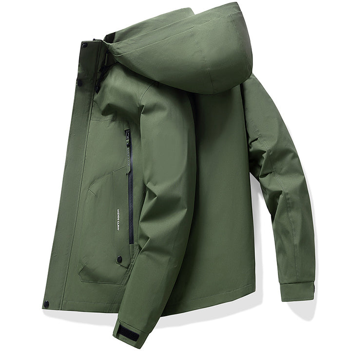 Men's  waterproof breathable hooded softshell jacket with taped seams Mune Fashion