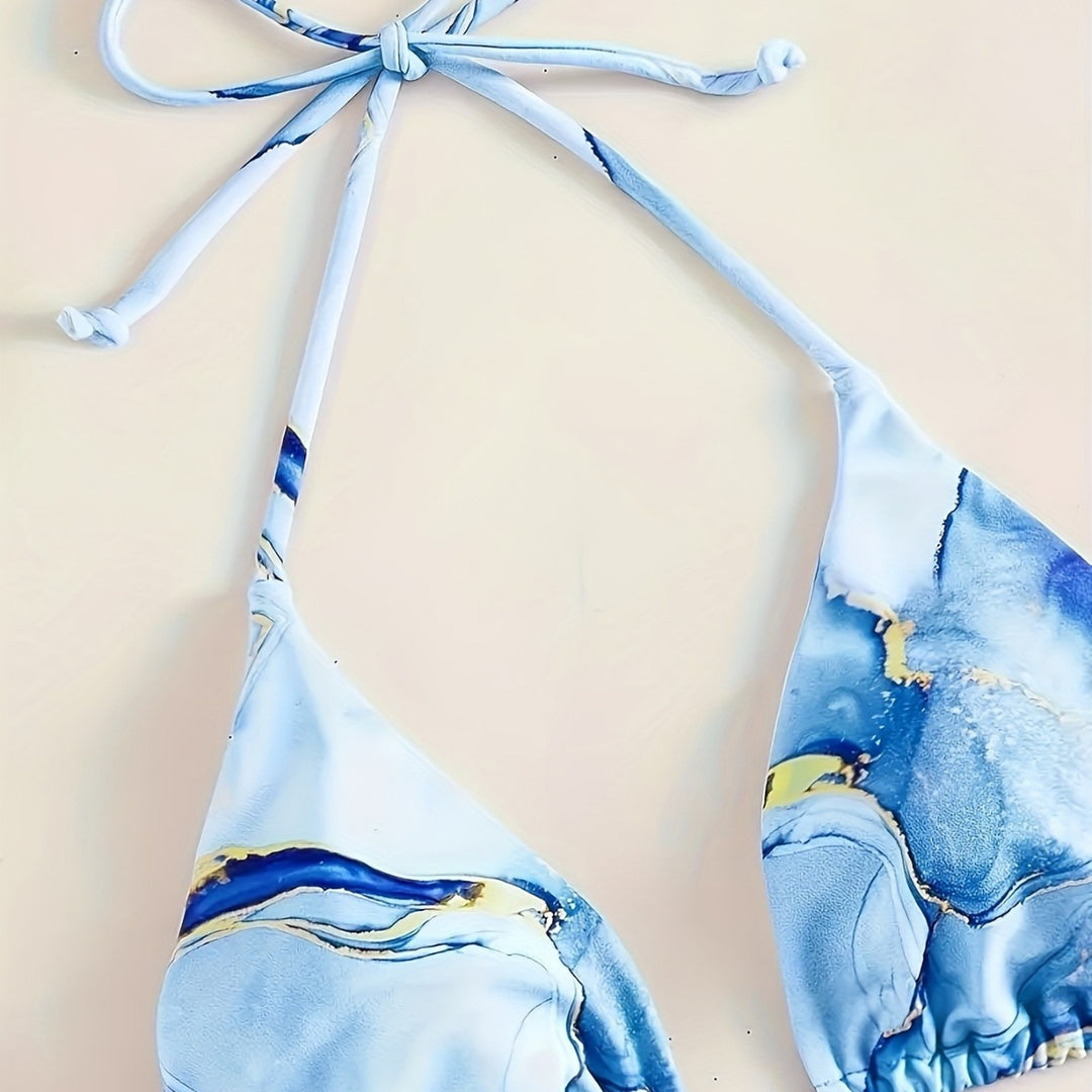 Women’s Triangle Bikini with Fashionable Wrap Skirt Mune Fashion