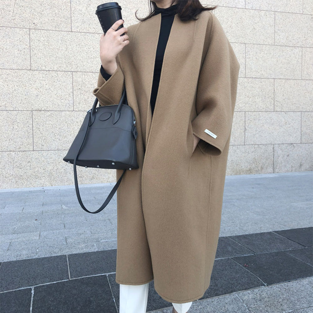 Elegant Long Wool Coat Women