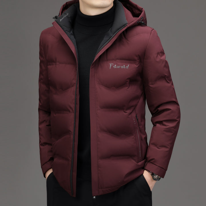 Men's quilted jacket with hood and slim thermal lining Mune Fashion