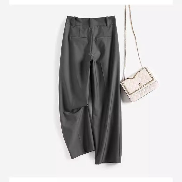 Women Elegant, high-waisted and flowing fabric trousers Mune Fashion