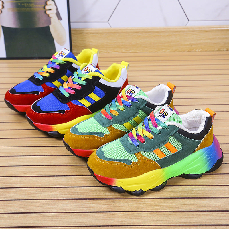 Women's eye-catching platform sneakers with a massive tread sole, breathable mesh inserts, and padded comfort insole Mune Fashion
