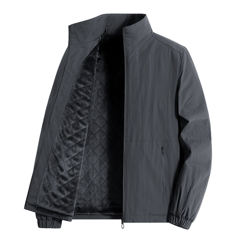 Men's ultralight breathable leisure jacket with mesh inner lining, stand-up collar, and zippered pockets Mune Fashion