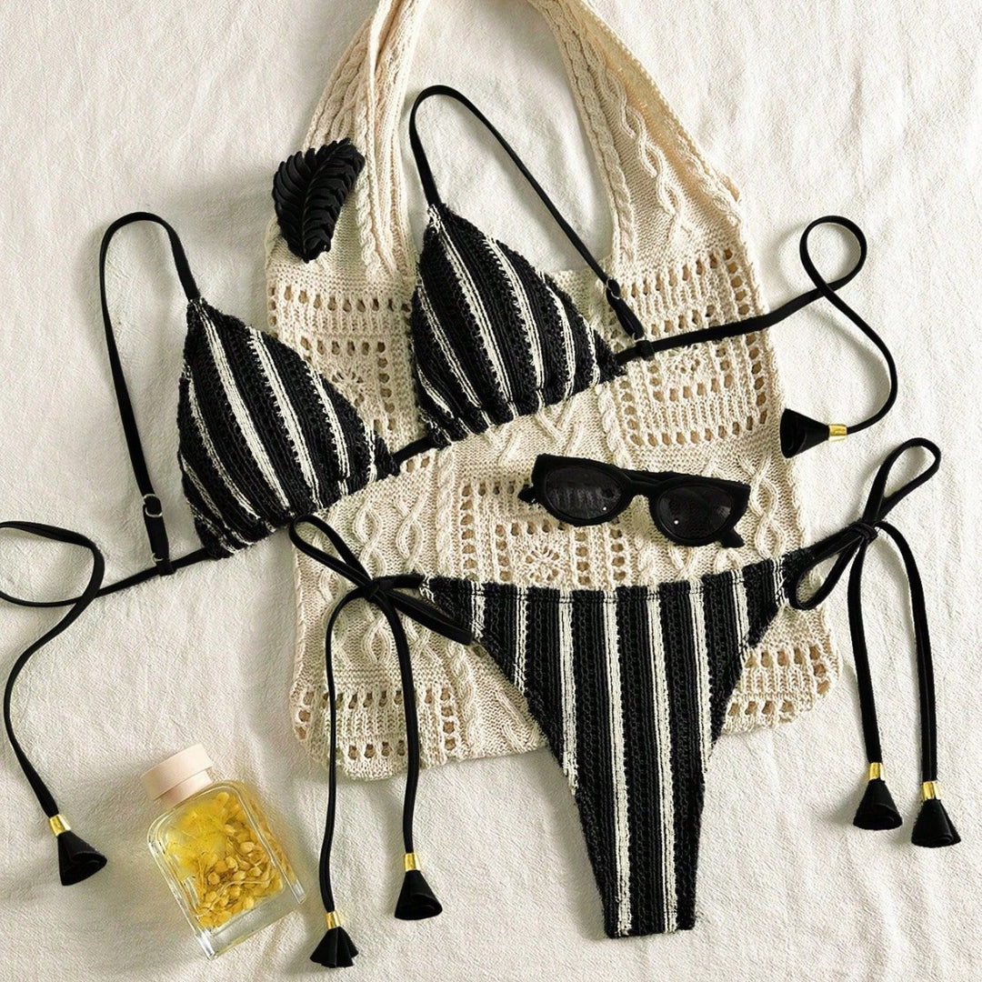 Women Strappy Bikini Set with Adjustable Straps Mune Fashion