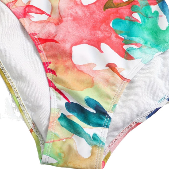 Women's bikini set with flowing skirt and playful print Mune Fashion