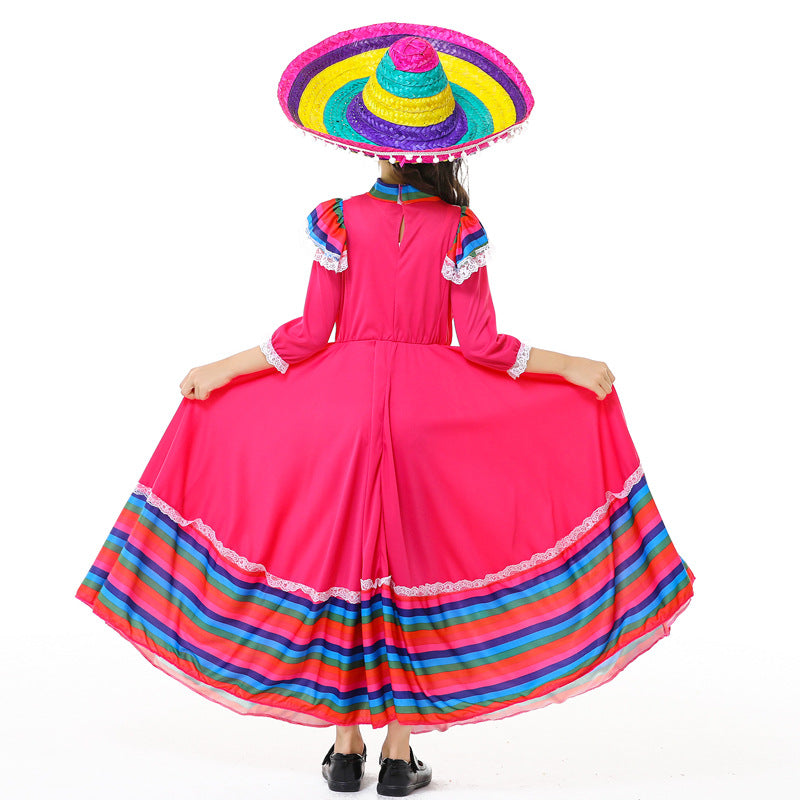 Girls' Tracht dress with colorful hem Mune Fashion