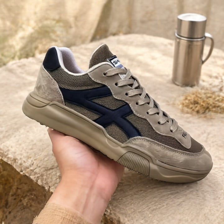 Men's Sporty Sneakers with Durable Rubber Sole Mune Fashion