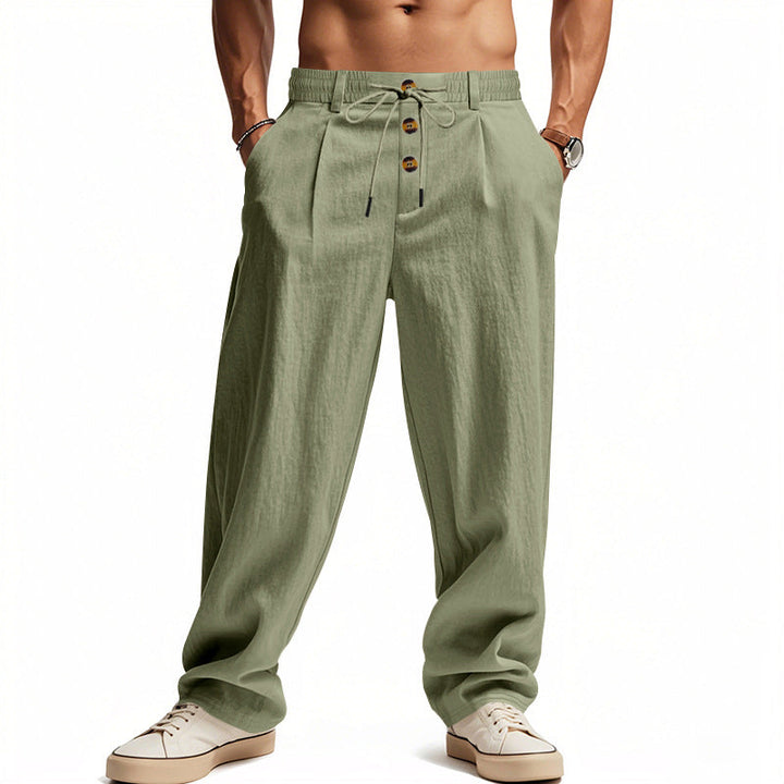 Men's Linen Pants with Breathable & Adjustable Drawstring | Mune Fashion