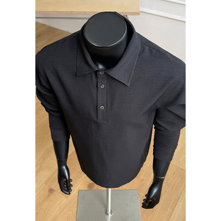 Men's Polo Shirt with Button Placket and Modern Design Mune Fashion