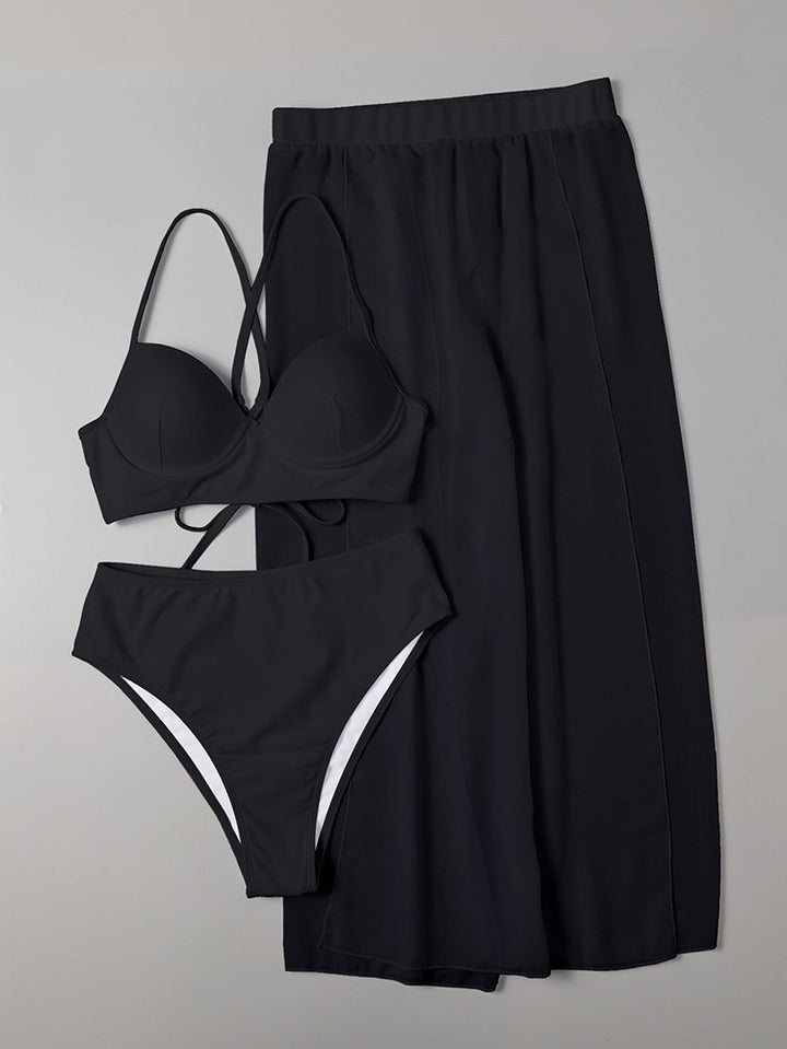 Women's Bikini Set with elegant wrap skirt Mune Fashion
