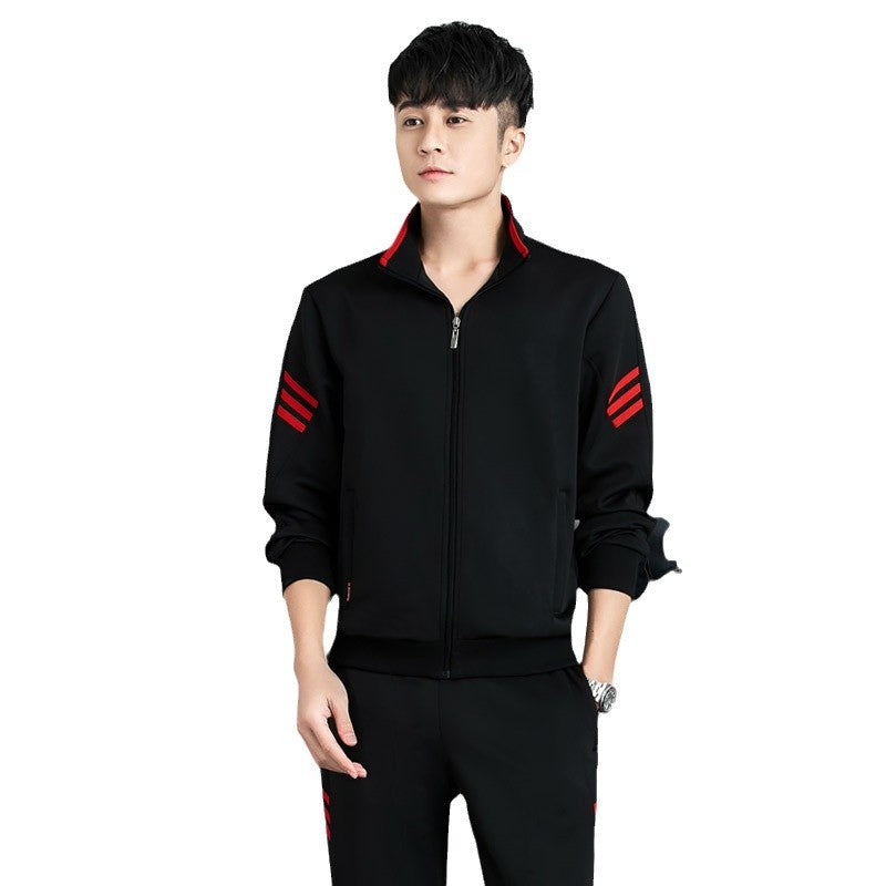 Unisex Modern Training Set in Partner Look with Stand-Up Collar and Slim Jogging Pants Mune Fashion