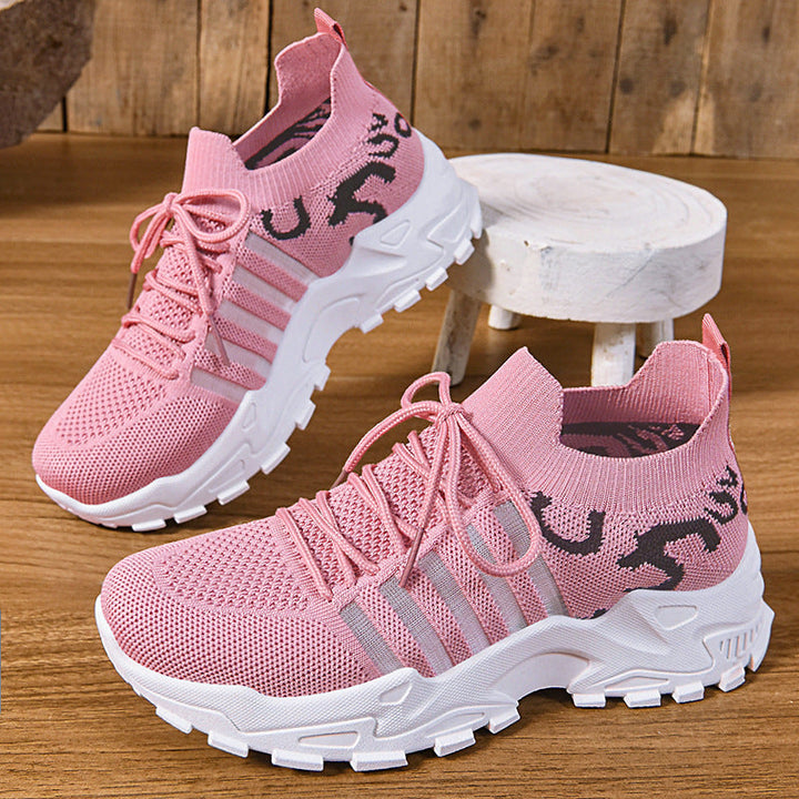 Women's Sporty Breathable Sneakers with Elastic Last and Non-Slip Sole Mune Fashion