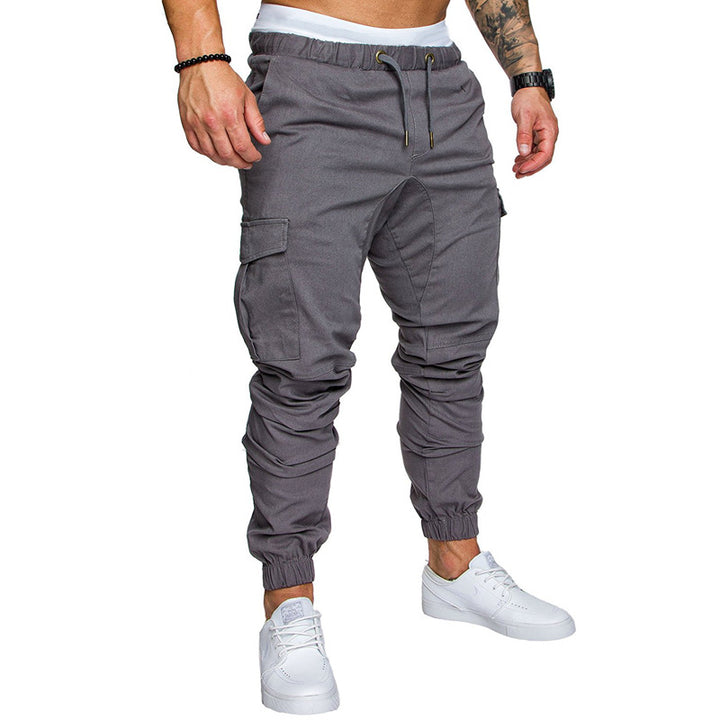 Men's Slim-Fit Cargo Jogger Pants with elastic drawstring, reinforced seams, and multiple pockets Mune Fashion
