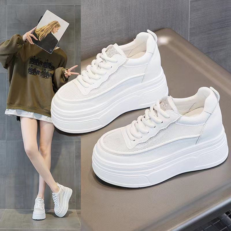 Women Platform Sneaker with fashionable mesh elements and comfortable sole Mune Fashion