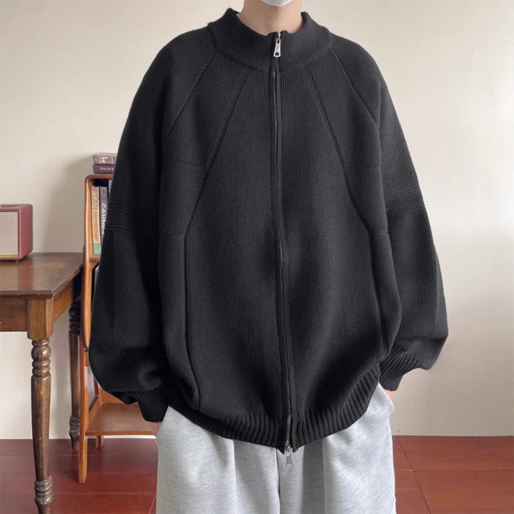 Men's Fashion Zip Jacket with High Collar Mune Fashion