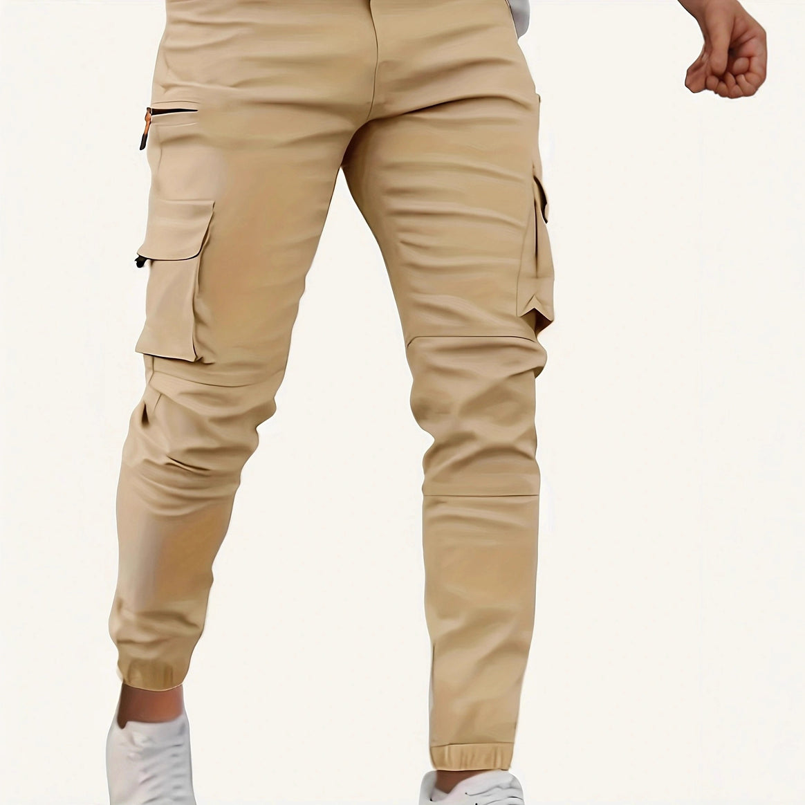 Men's tapered utility cargo pants with zip pocket, flap pockets, and D-ring Mune Fashion