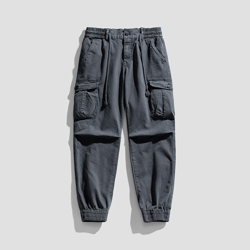 Men's Urban Utility Cargo Jogger with Elastic Comfort Waistband, Drawstring and Flap Multi-Pockets Mune Fashion