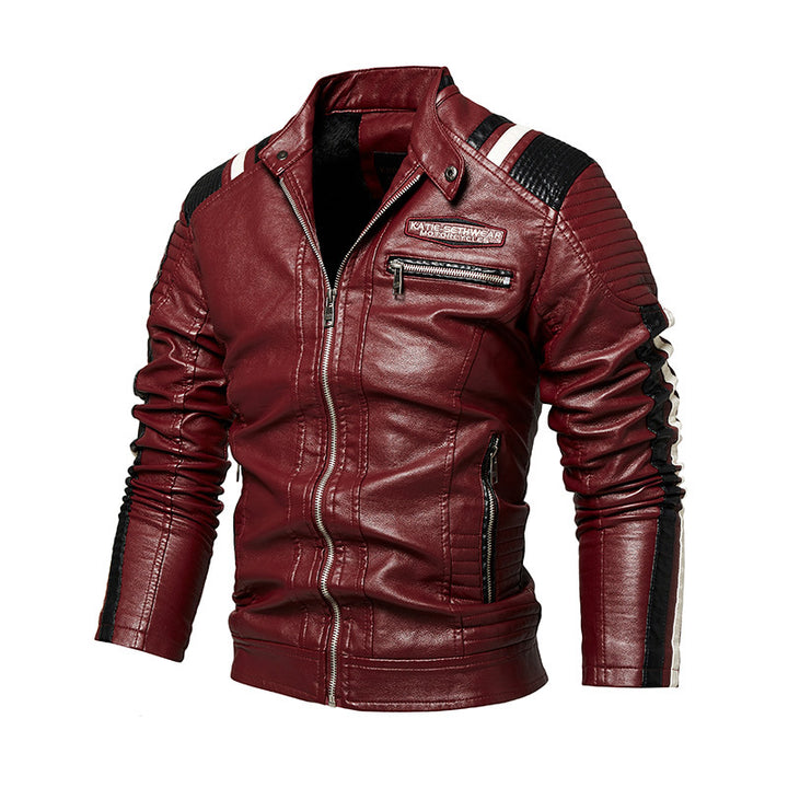 Men's High-Quality Faux Leather Motorcycle Jacket Mune Fashion