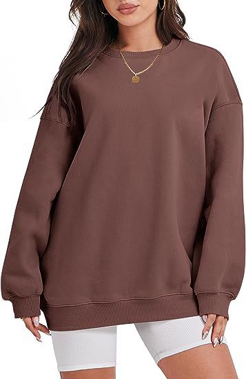 Women's oversized sweatshirt with dropped shoulders and brushed inner lining Mune Fashion