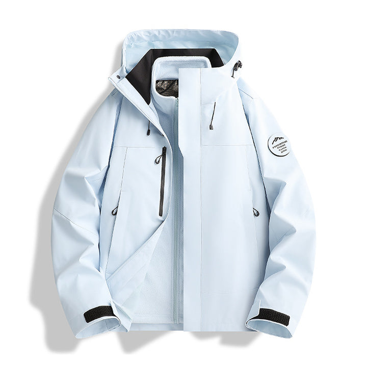 Men's Breathable, Waterproof Softshell Jacket with Fleece Lining and Hood Mune Fashion