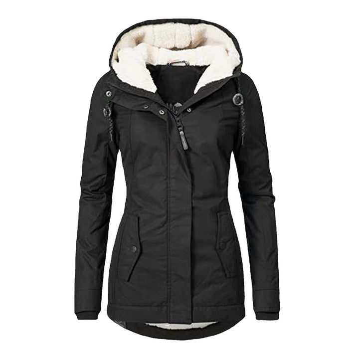 Women's Tailored Parka with Teddy Lining, Adjustable Hood and Drawstring