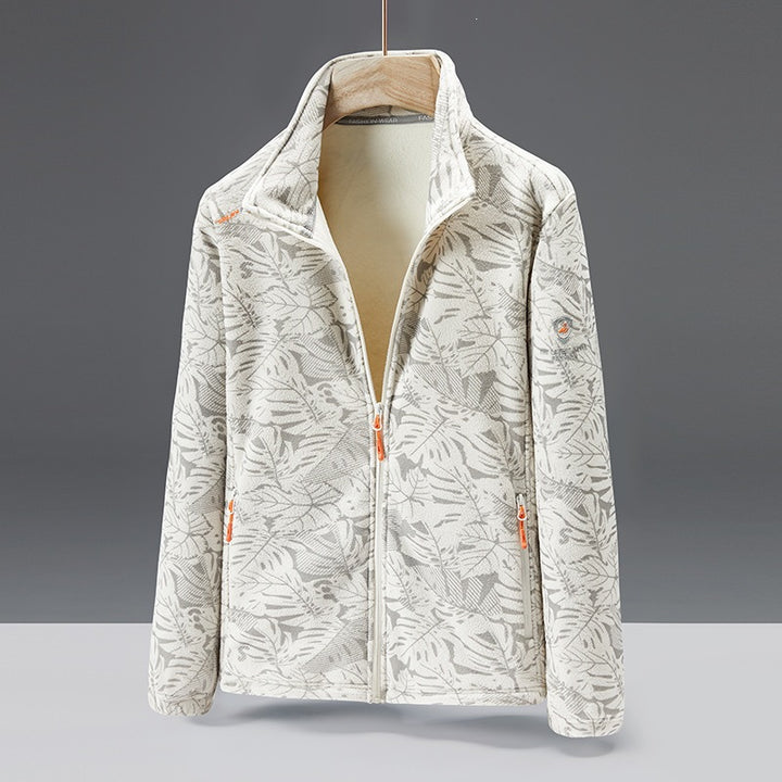 Women's fleece jacket with floral pattern Mune Fashion