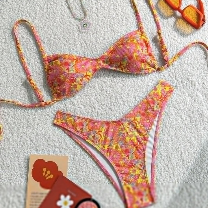 Ladies Floral Print Bikini Mune Fashion