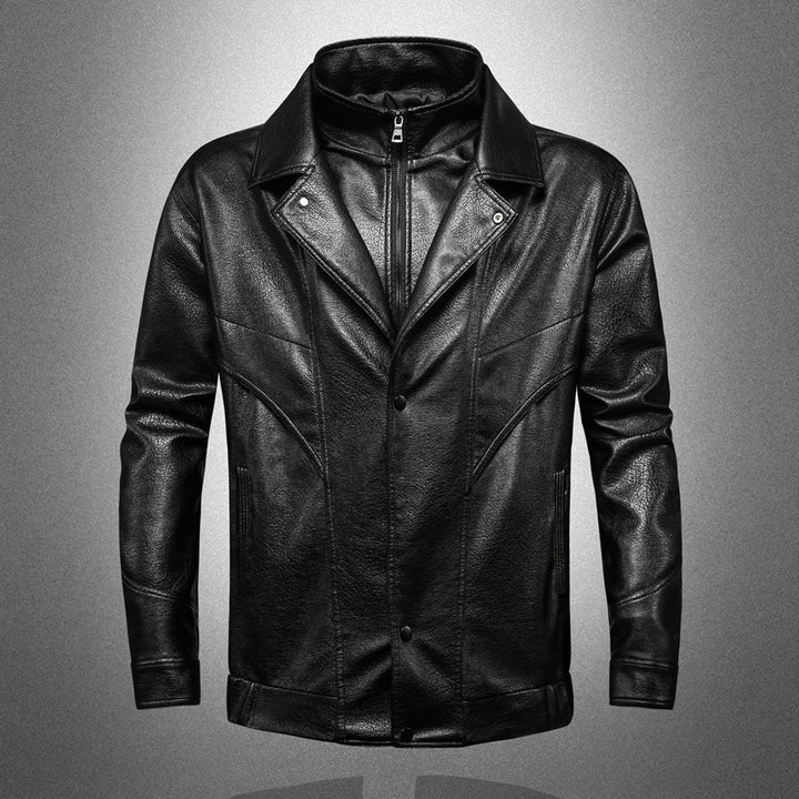 Men's Elegant and High-Quality Faux Leather Jacket Mune Fashion