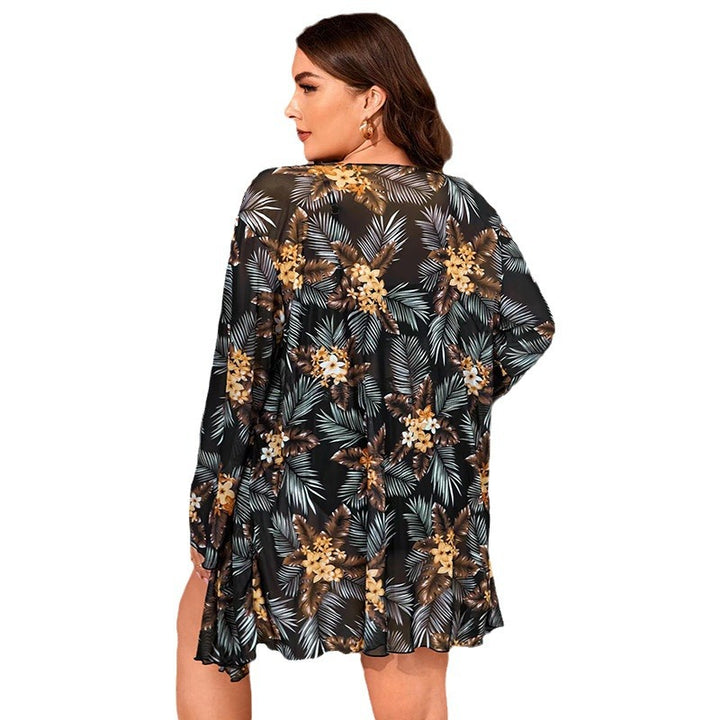 Women's bikini set with floral kimono and functional top Mune Fashion