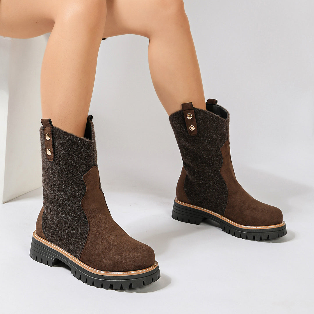 Women Cozy Winter Boots with Fleece Details Mune Fashion