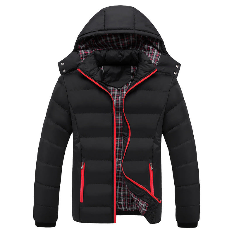 Men's ultralight puffer jacket with thermal quilting, hood, and checked lining Mune Fashion