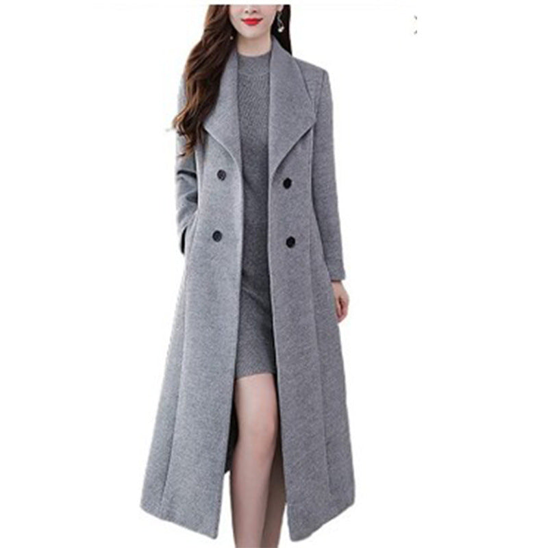 Ladies Long Wool Coat Mune