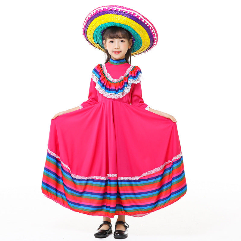Girls' Tracht dress with colorful hem Mune Fashion