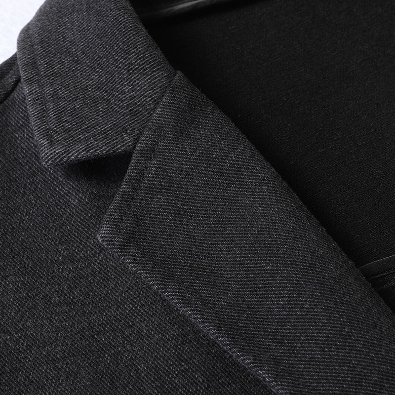 Men's Unstructured Casual Blazer with Patch Pockets and Narrow Lapel Mune Fashion