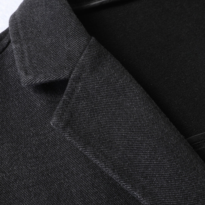 Men's Unstructured Casual Blazer with Patch Pockets and Narrow Lapel Mune Fashion
