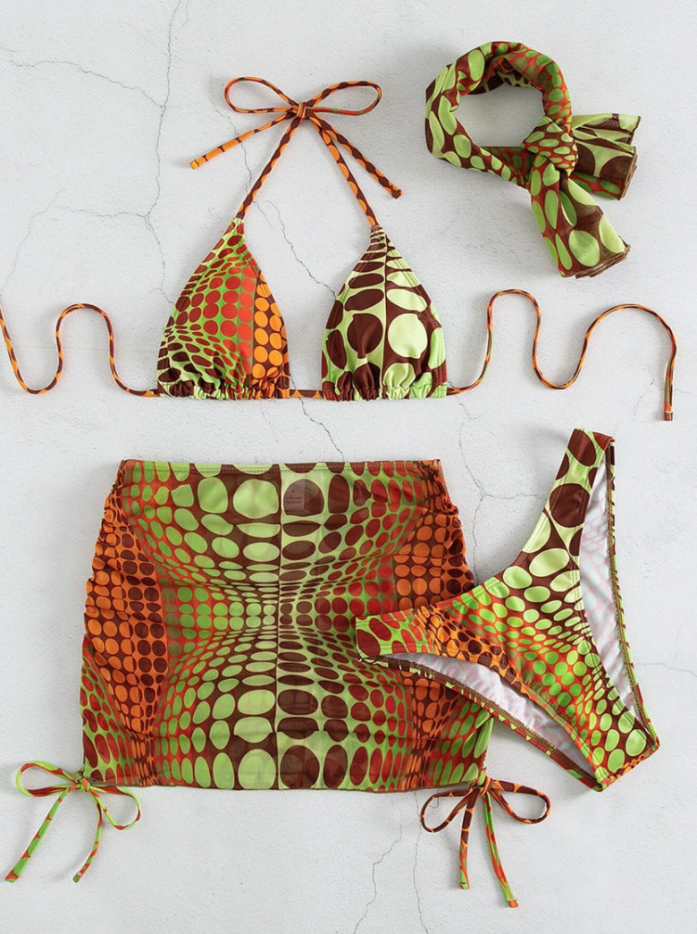 Women's Triangle Bikini with Skirt Mune Fashion
