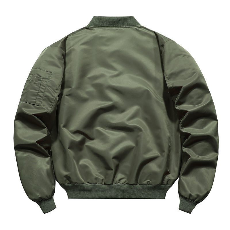 Men's Lightweight Flight Bomber Jacket with Water-Repellent Shell and Contrast Lining Mune Fashion