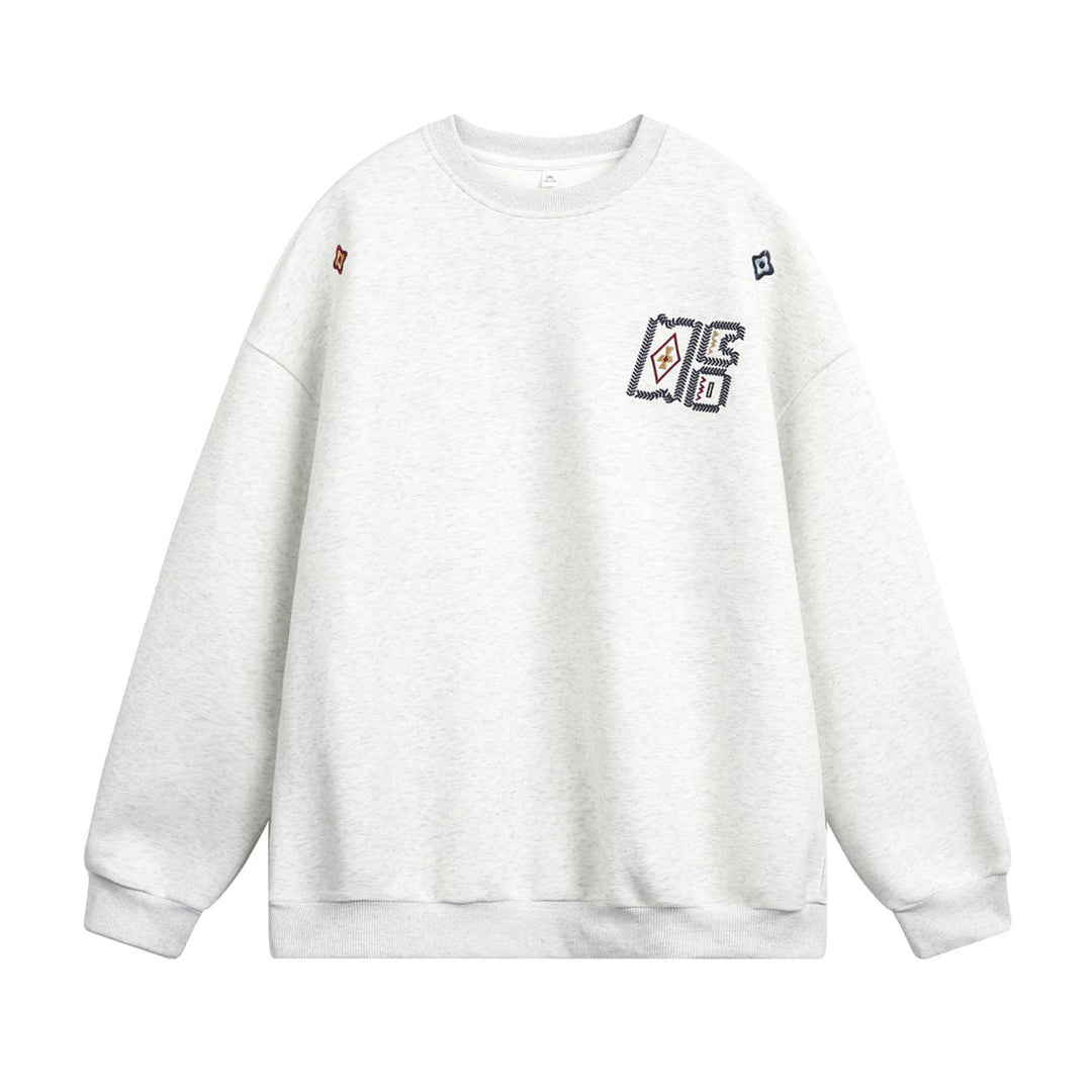 Unisex Oversized Sweatshirt with embroidered emblem and drop shoulder Mune Fashion