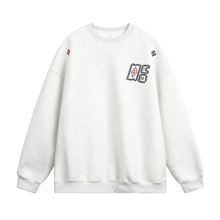 Unisex Oversized Sweatshirt with embroidered emblem and drop shoulder Mune Fashion