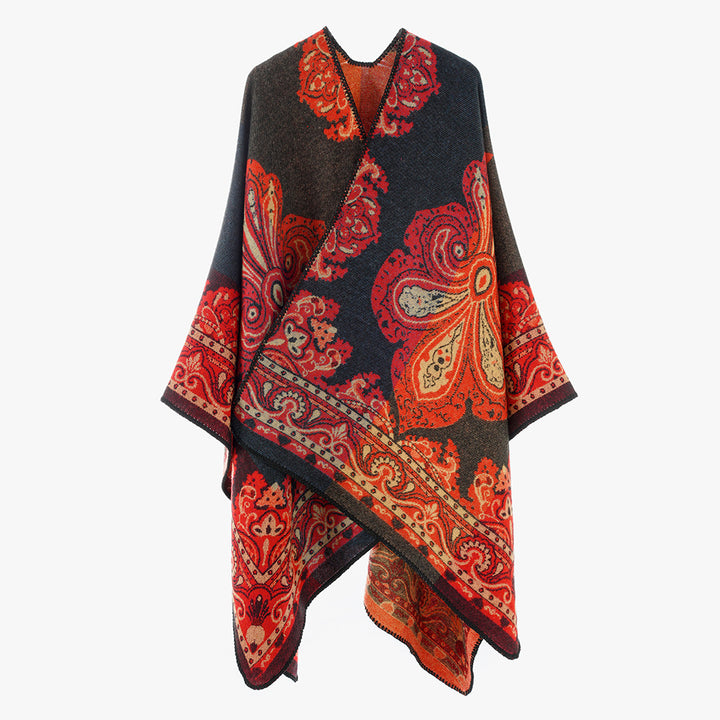 Women's fine jacquard overlay in rectangular cut with ornamental border structure Mune Fashion