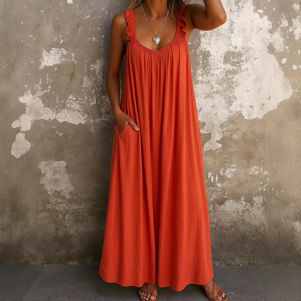 Women's maxi dress with strapless fit and airy silhouette Mune Fashion