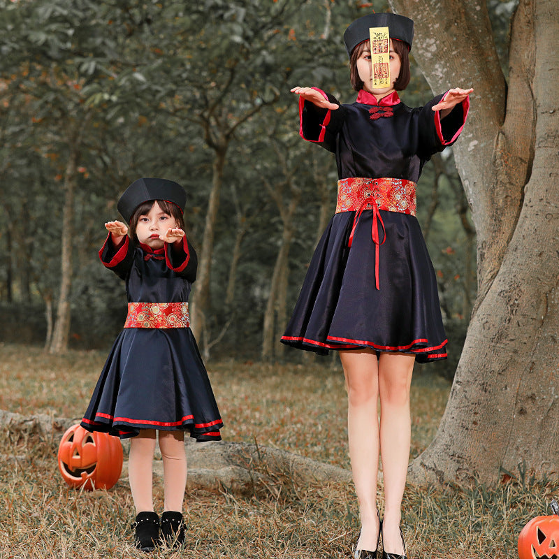 Girls traditional costume with floral pattern Mune Fashion