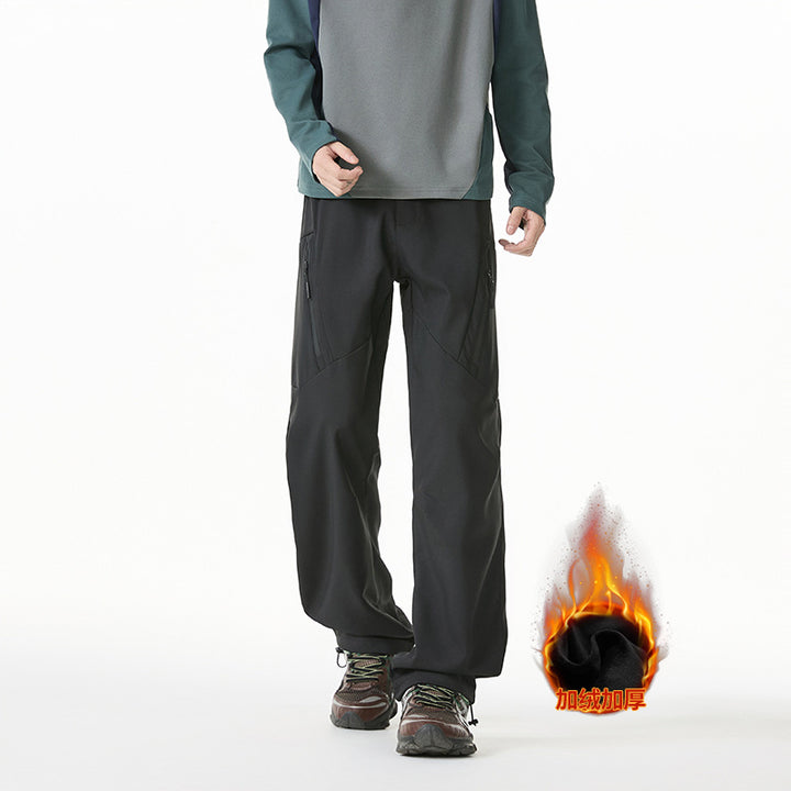 Men's technical cargo pants with zippered thigh pockets, elastic comfort waistband, and adjustable hem Mune Fashion