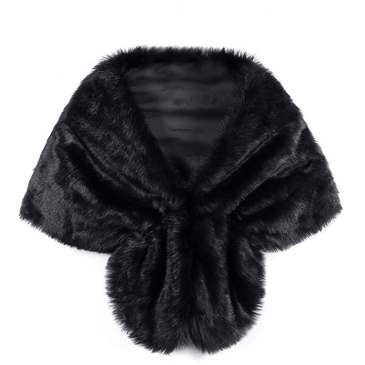 Women's elegant faux fur shoulder stole in capelet cut Mune Fashion