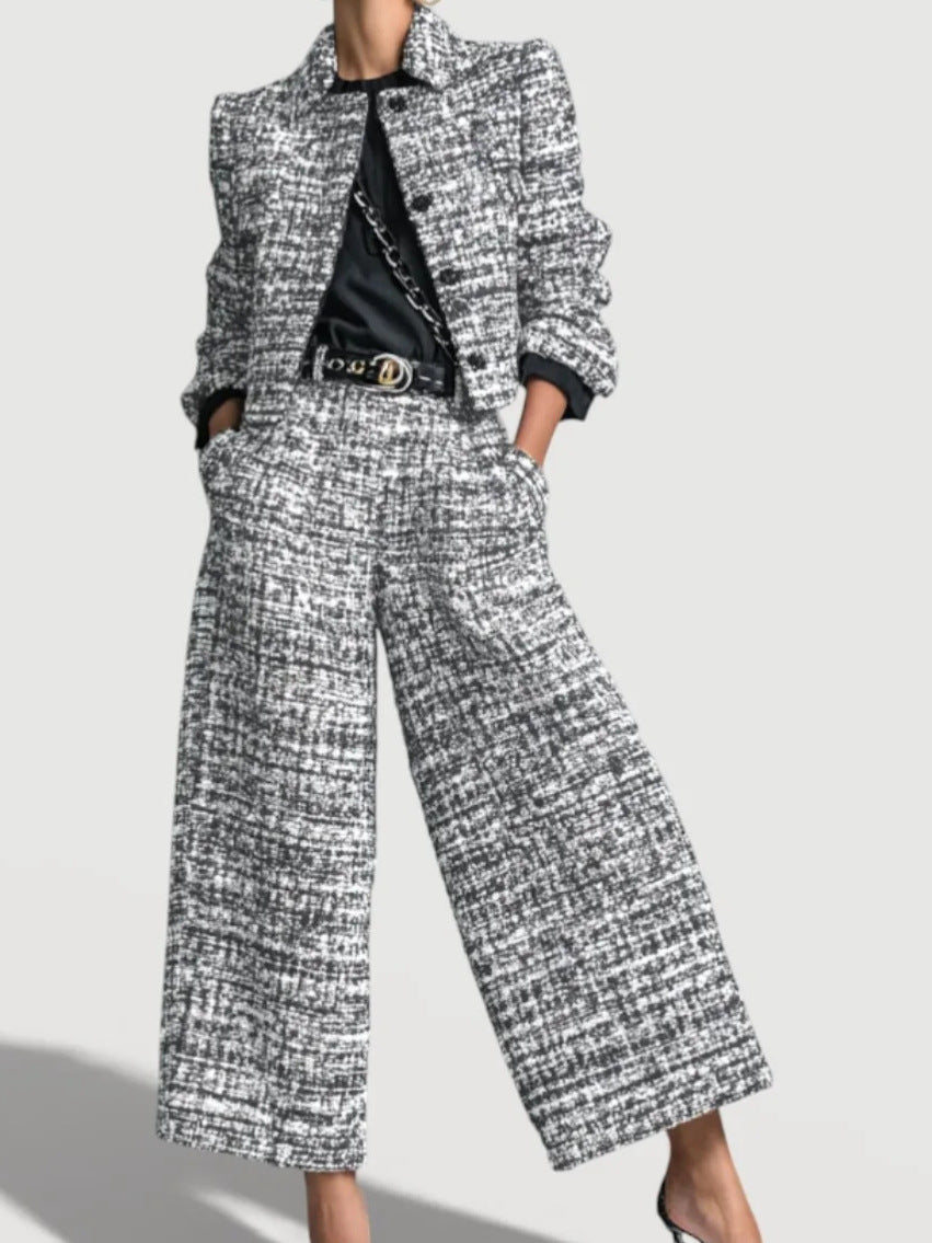 Women's Modern Tweed Suit Set