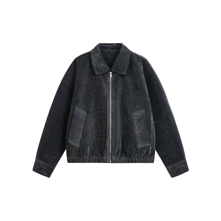 Unisex Boxy Bomber Jacket with Shirt Collar, Front Zipper and Flap Pockets Mune Fashion