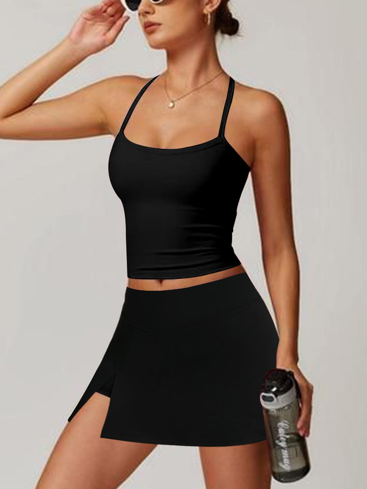 Women's sporty tank top with combined mini skirt Mune Fashion